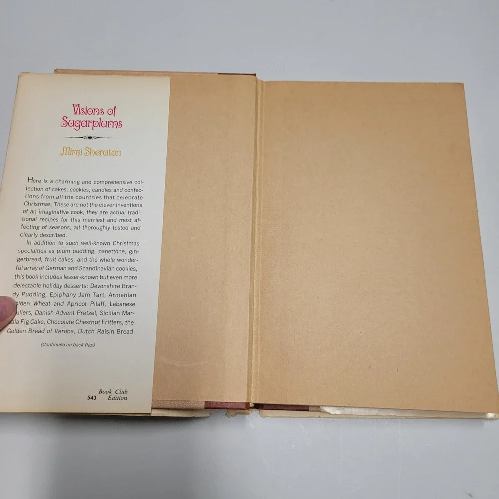 Visions of Sugarplums Mimi Sheraton 1968 Christmas Cookbook Book Club Edition
